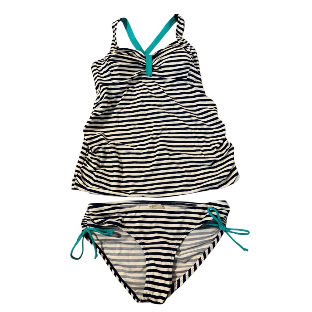 Motherhood Maternity Striped Swim Suit Size Small